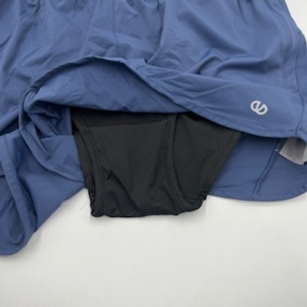 Allzero Womens Running Shorts Navy Blue Zip Pockets Lined Athletic Size Large - Picture 3 of 8